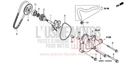 POMPE A EAU VTR1000F3 de 2003